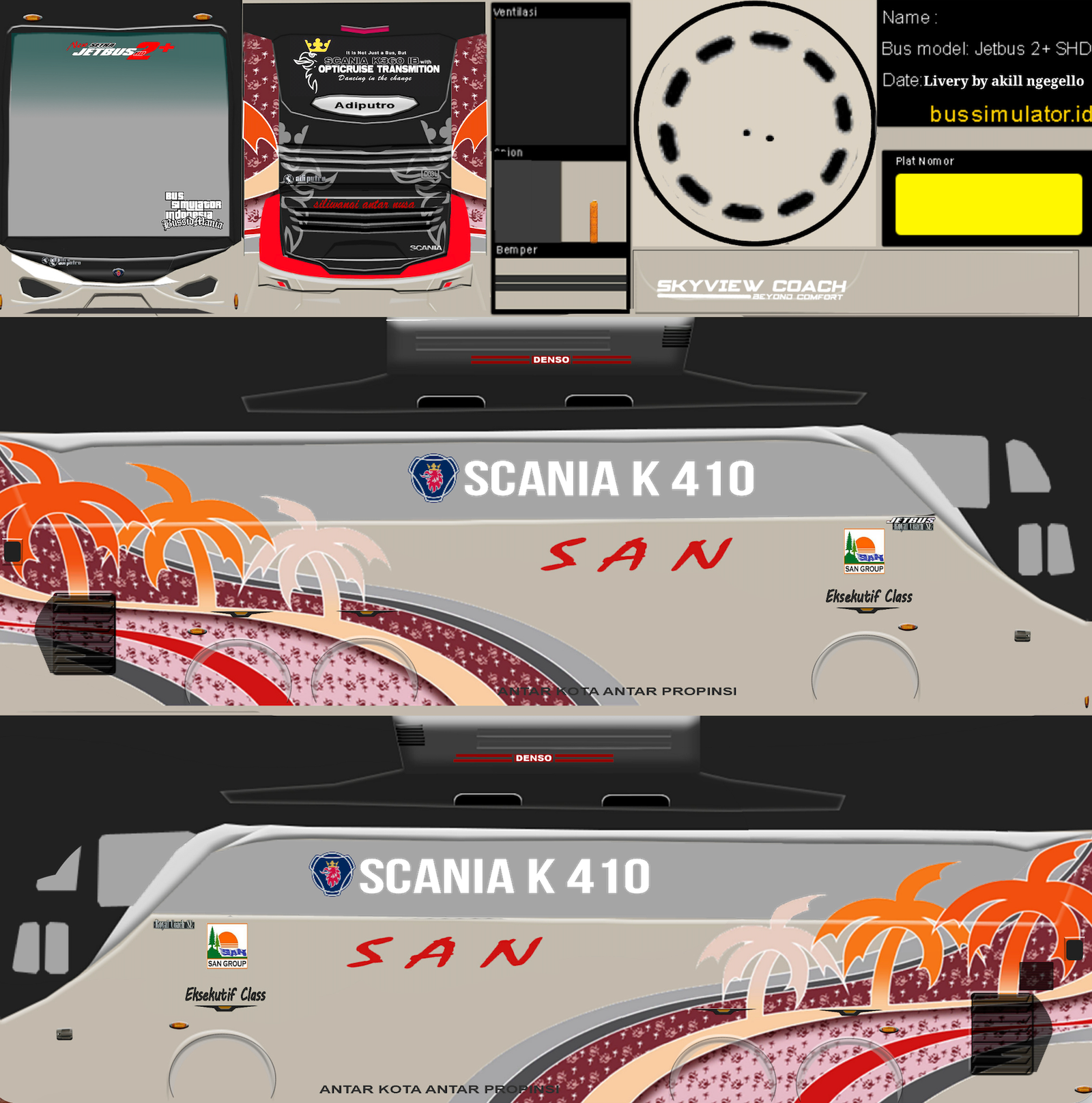 livery bus san