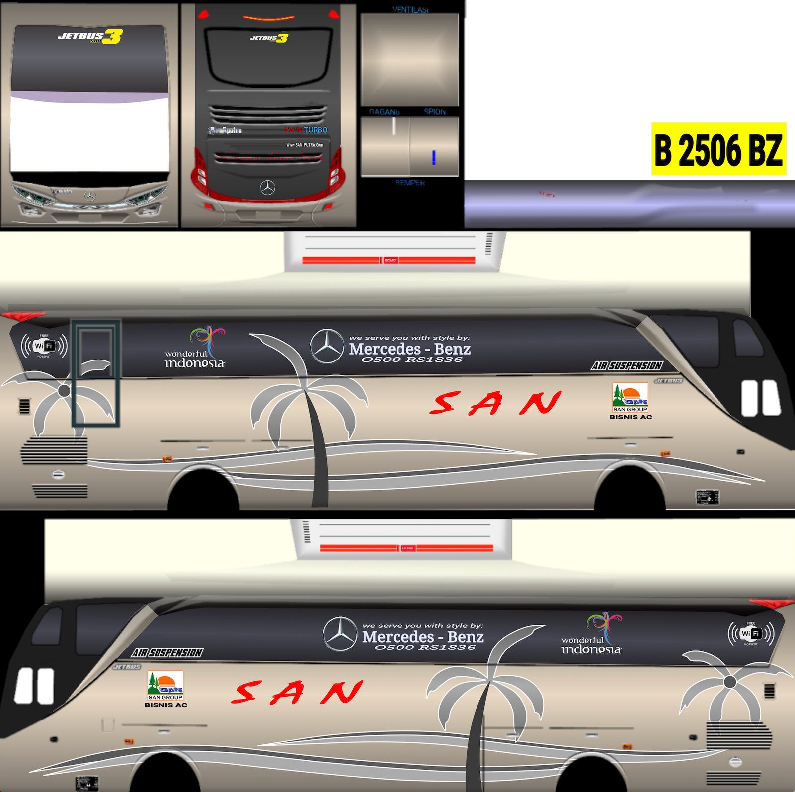 Livery Bus San SADEWA SHD