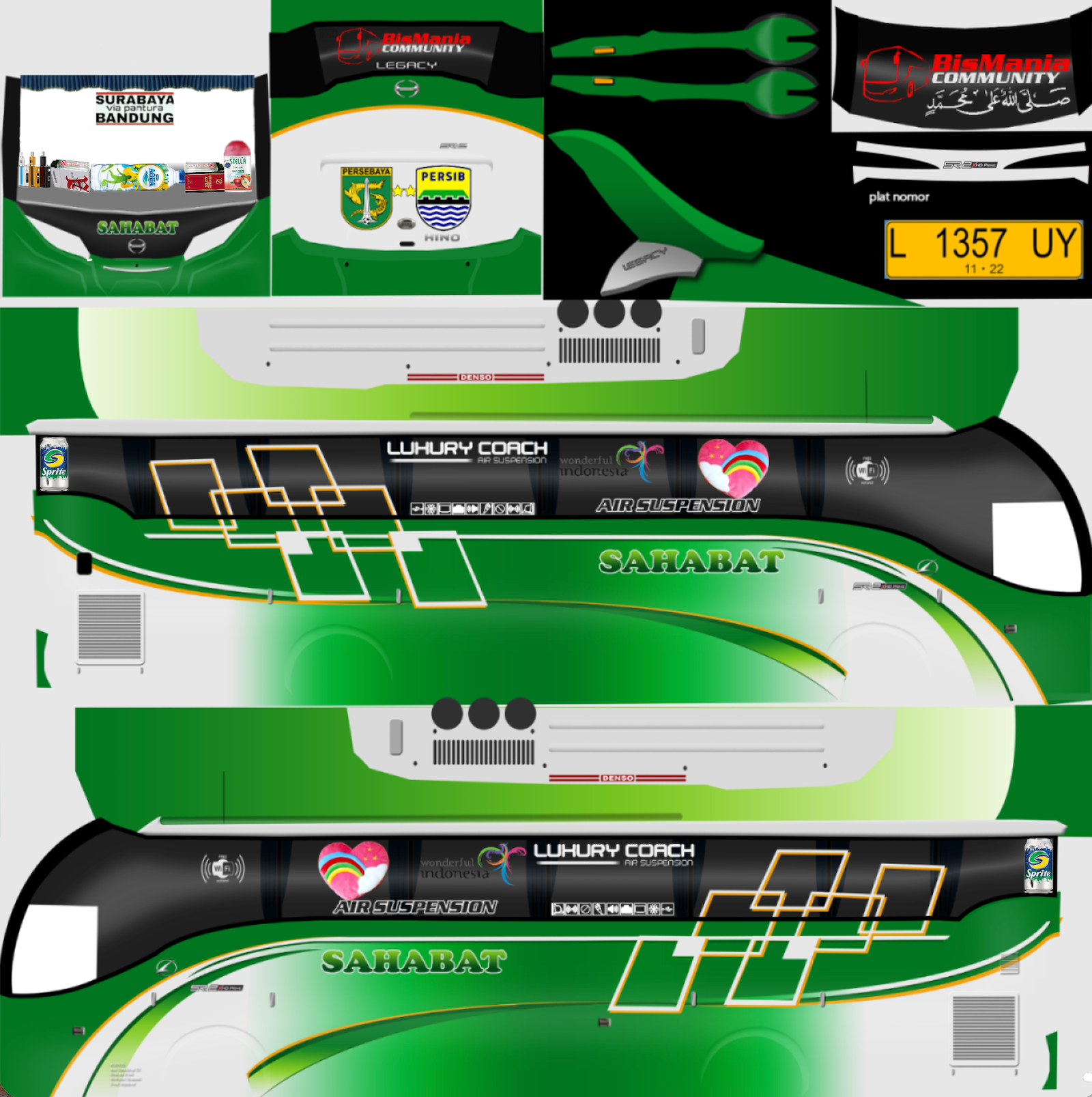Livery Bus Sahabat Arjuna XHD