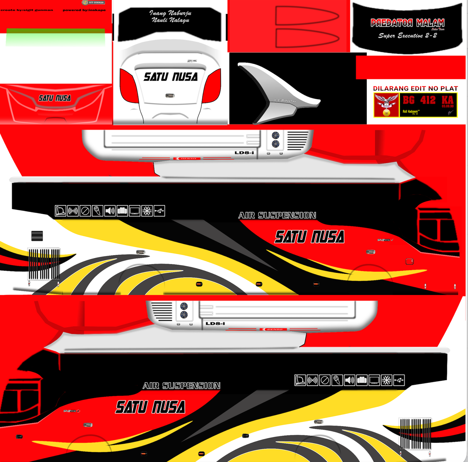 Livery Satu Nusa ARJUNA XHD