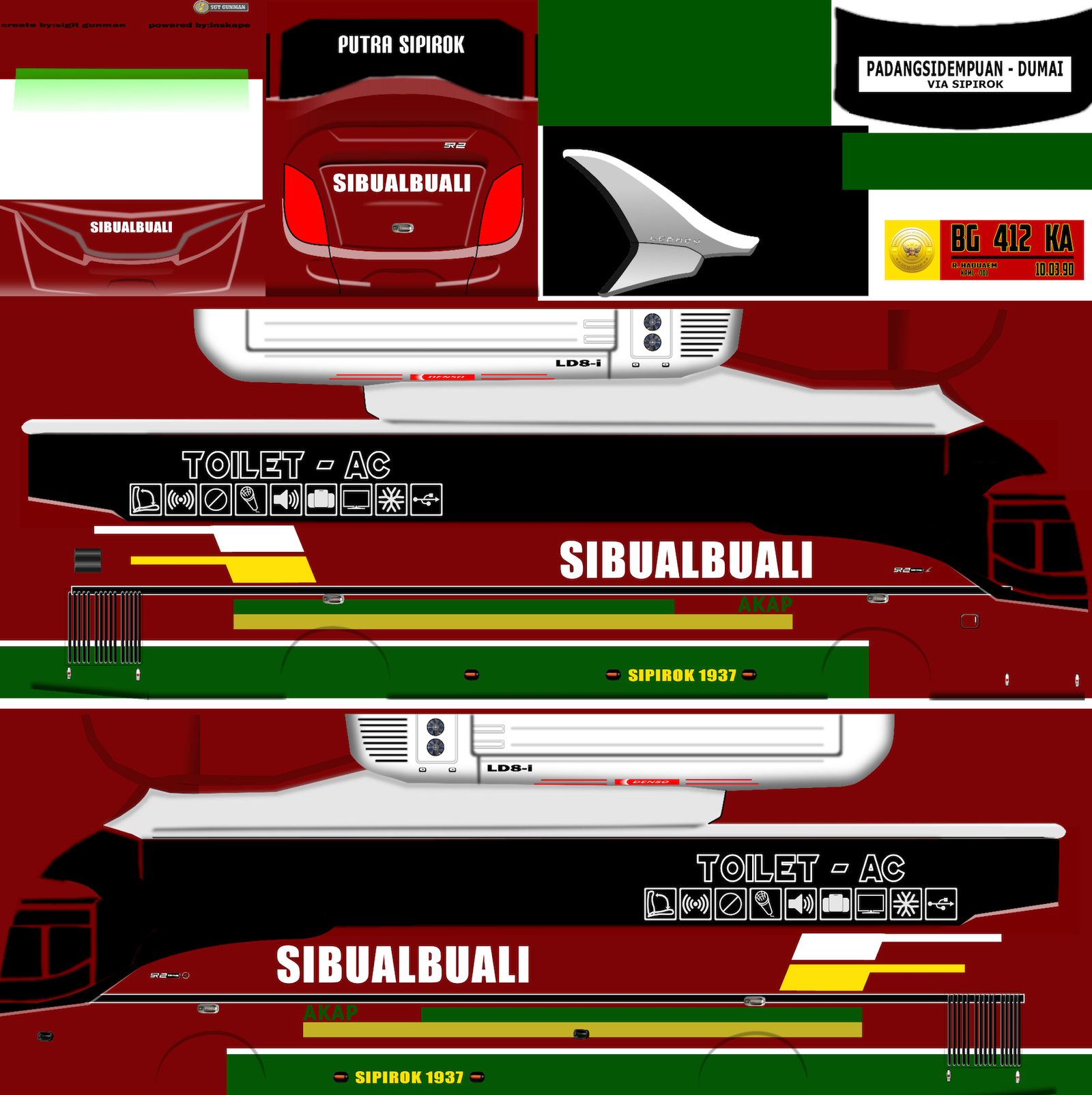 Livery Bus Sibualbuali ARJUNA XHD